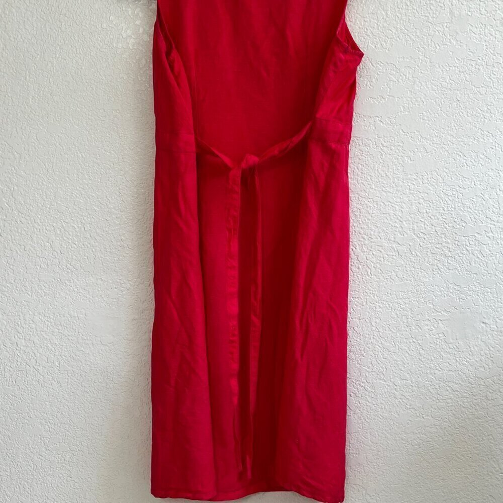 Motherhood Maternity Dress Women's Coral Sleeveless Midi Tie Back Size Medium - Picture 4 of 8